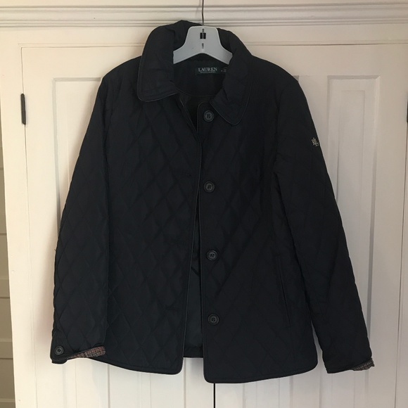 NAVY BLUE RALPH LAUREN QUILTED JACKET - Picture 1 of 6